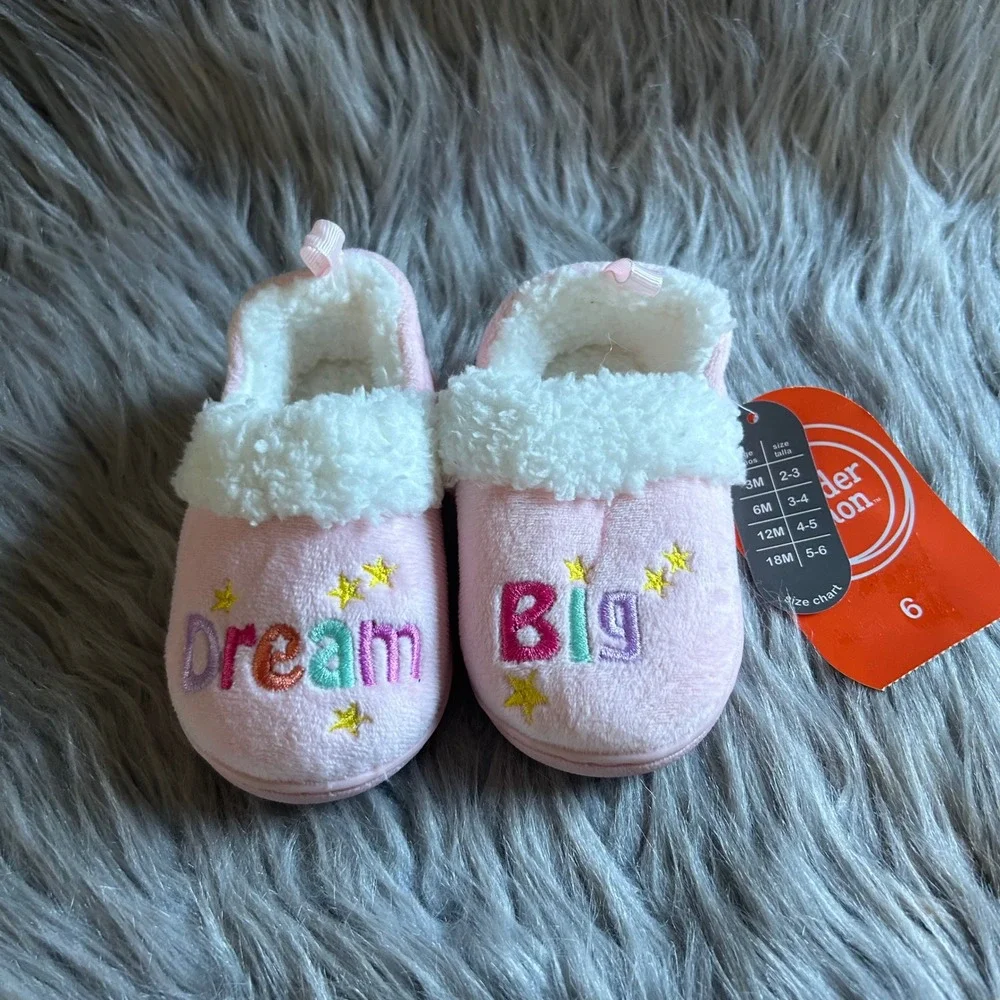 Wonder Nation Slippers Toddler Girl Size 6 